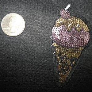 Sequin Ice Cream Cone Brooch